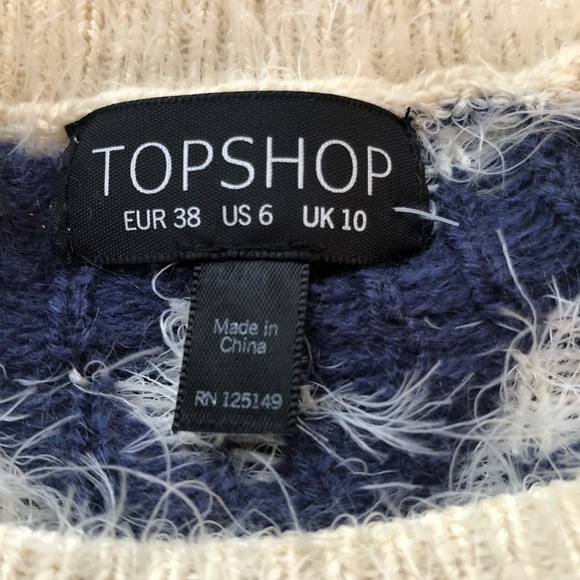 𝅺Topshot  Boho Y2k shaggy Fur Fuzzy soft Long sleeve sweater ‎ size 6  #w1017 - Picture 5 of 10